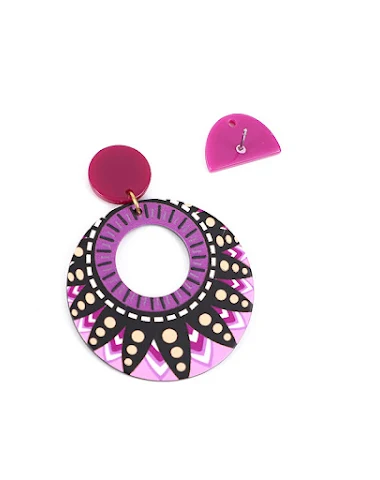 Boucles d'oreilles géométriques eth - 1