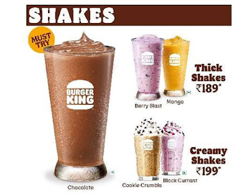 Burger King menu 