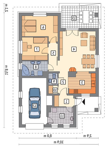 Zapach wiosny - wariant I - M70a - Rzut parteru