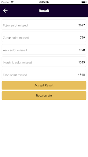 Kaza Salat Catch Up - Missed Prayers Namaz Tracker