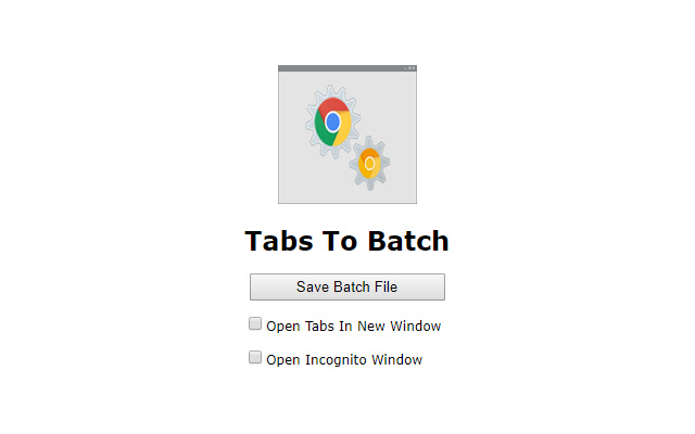 Tabs To Batch chrome extension