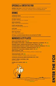 Fox In The Field menu 7