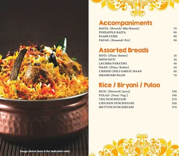 Masala Asia menu 