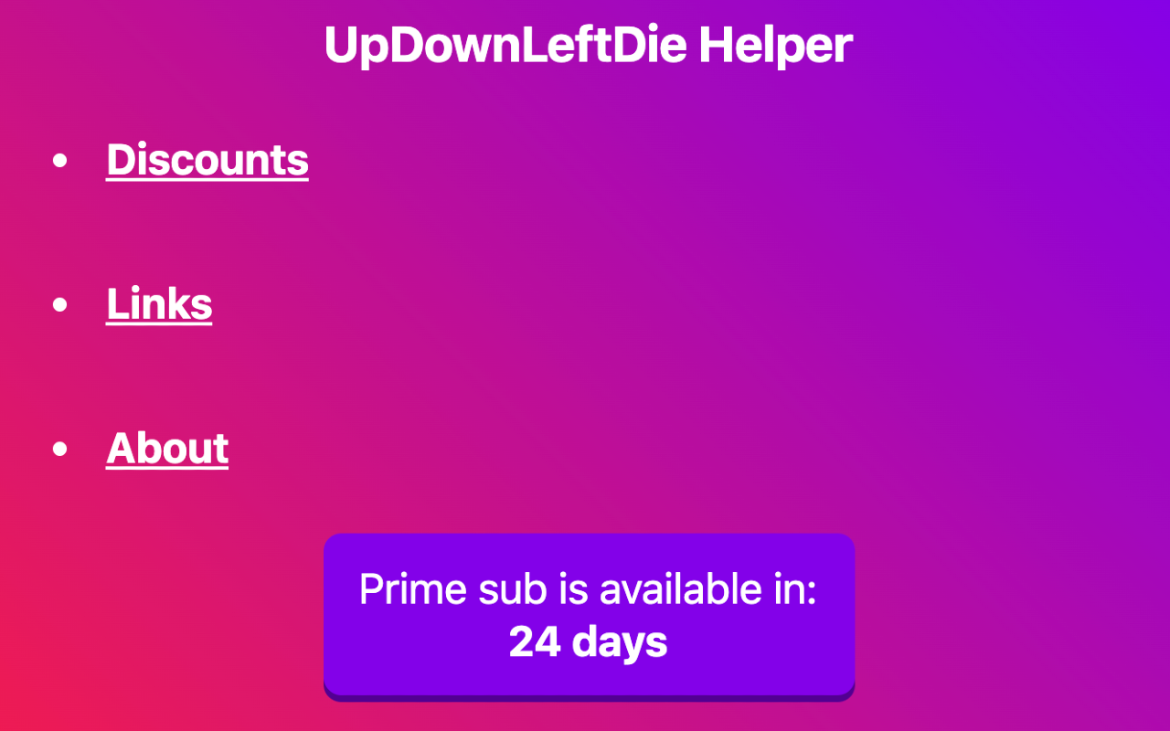 UpDownLeftDie Twitch Helper Preview image 0