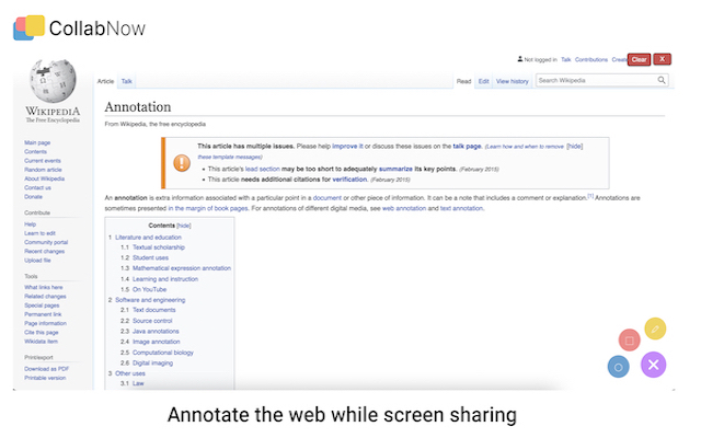 CollabNow Annotation chrome extension