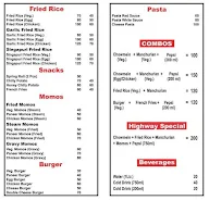 Highway Corner menu 4