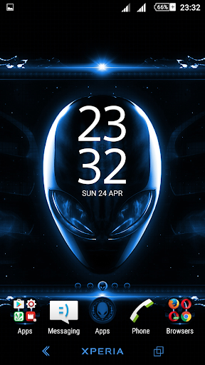 Alien Blue Xperien Theme