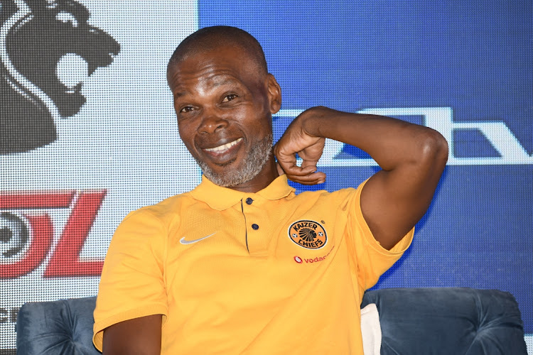 Arthur Zwane during the Soweto Derby press conference at The Wanderers Club on February 23, 2023 in Johannesburg.
