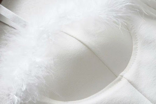 Title 9, Sexy Short Tube Top with Suspenders and Feather...