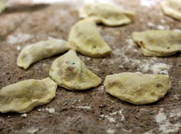 Goat cheese pierogies