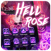 Hell rose and fire skull Theme 1.1.1 Icon