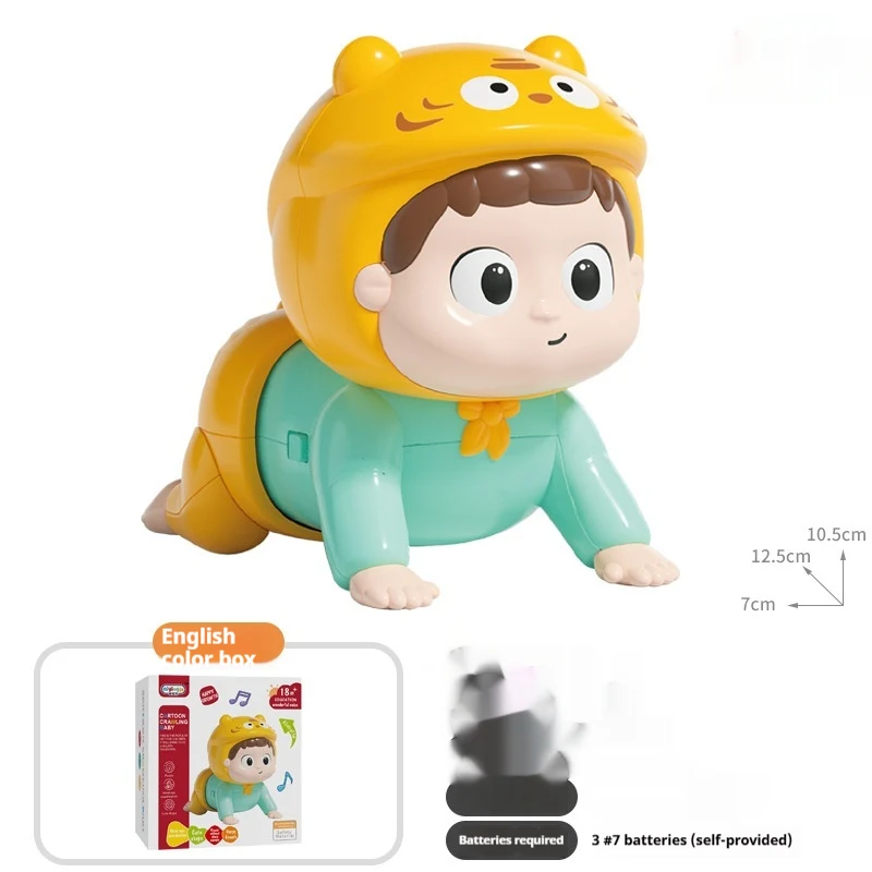 Muñeca gateadora para bebés, juguete de aprendizaje temprano con luces y sonidos. Estimula el desarrollo infantil y la curiosidad.