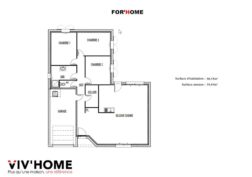 Vente maison neuve 4 pièces 96 m² à Saint-Pierre-d'Oléron (17310), 314 000 €