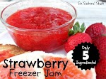 Mom’s Strawberry Freezer Jam (from Grandma A’s recipe book) was pinched from <a href="http://www.sixsistersstuff.com/2012/06/moms-easy-strawberry-freezer-jam-only-5.html" target="_blank">www.sixsistersstuff.com.</a>