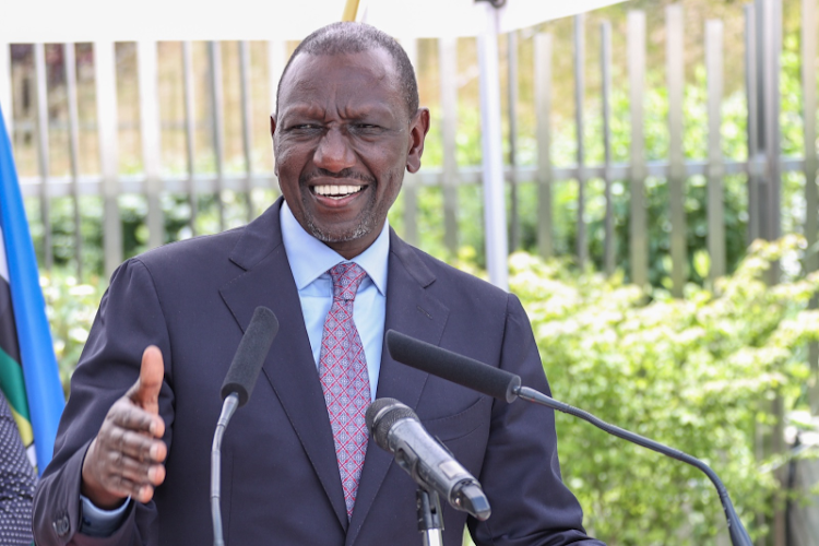 President William Ruto addressing Kenyans in Geneva, Switzerland on June 16, 2023.