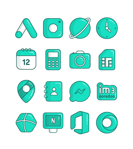 Screenshot Toska - Turqoise icon pack