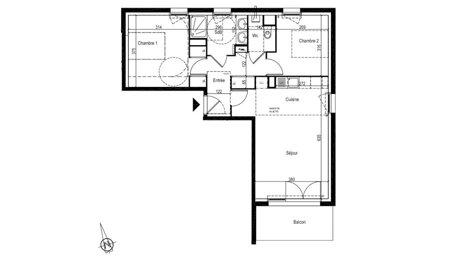 Vente appartement 3 pièces 62.5 m² à Ploeren (56880), 291 200 €