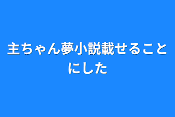 主ちゃん夢小説載せることにした