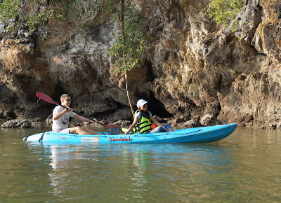 Float gently on a sit-on-top kayak through narrow canyons and channels