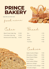 Prince Bakery menu 1