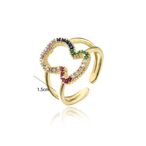 Title 4, Womens Cute Personality Hollow Bear Ring, an a...