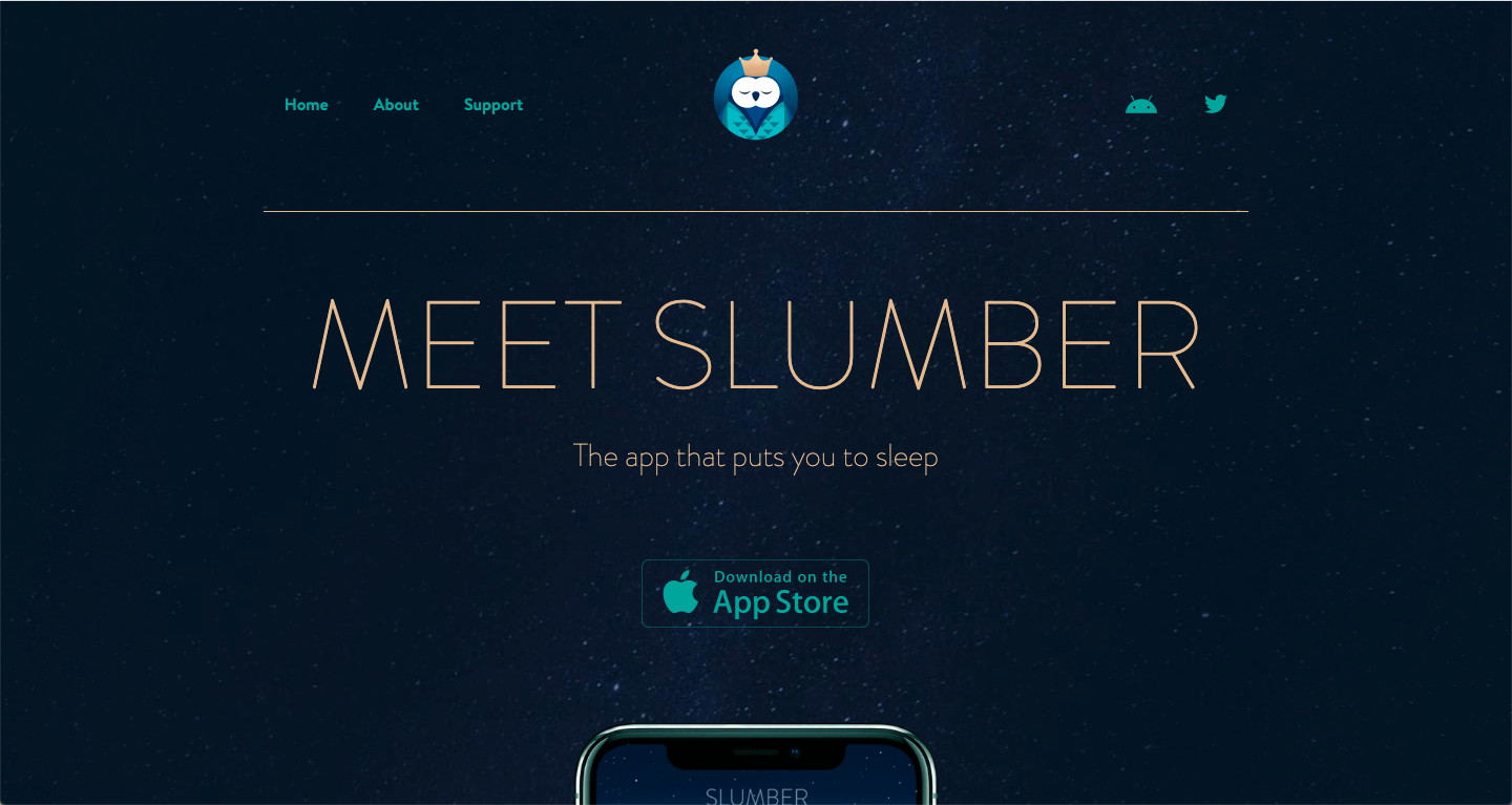 slumber website color schemes examples