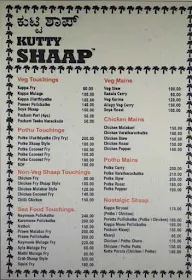 Kutty Shaap menu 1