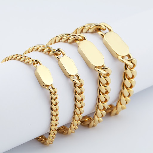 Title 3, New Cuban Necklace Oval Titanium Steel Durable ...