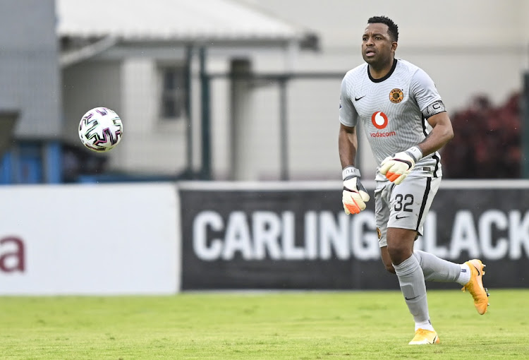 Itumeleng Khune of Kaizer Chiefs FC during the DStv Premiership match between Golden Arrows and Kaizer Chiefs at Sugar Ray Xulu Stadium on November 21, 2020 in durban, South Africa.