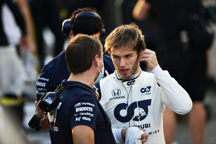 Pierre Gasly of France and Scuderia AlphaTauri prepares to drive on the grid before the F1 Grand Prix of Abu Dhabi at Yas Marina Circuit on December 13 2020 in Abu Dhabi.