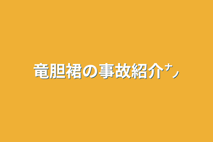 「竜胆裙の事故紹介㌨」のメインビジュアル