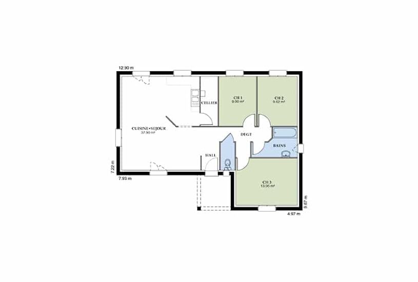  Vente Terrain + Maison - Terrain : 433m² - Maison : 110m² à Quarouble (59243) 