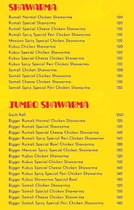 Shawarma Cravings menu 1