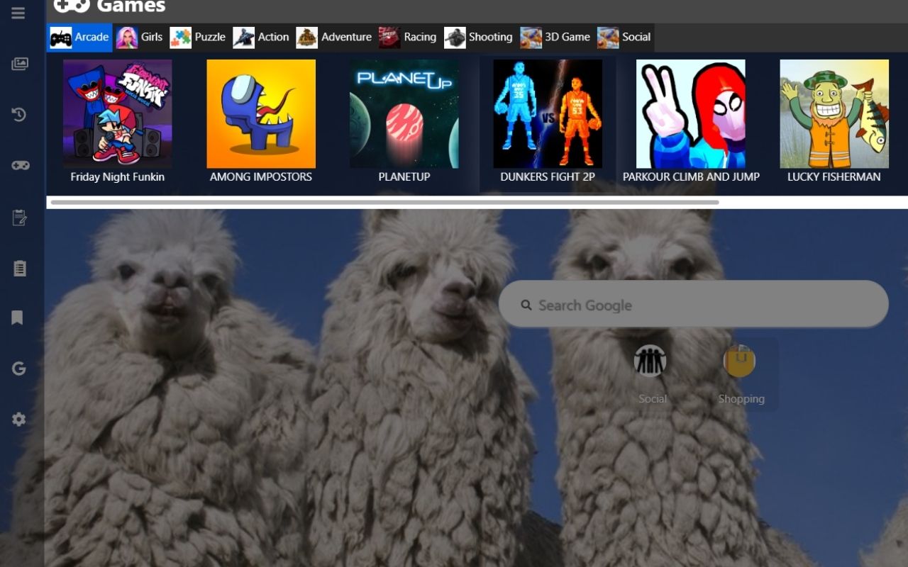 Alpaca Wallpaper New Tab Theme [Install] Preview image 6