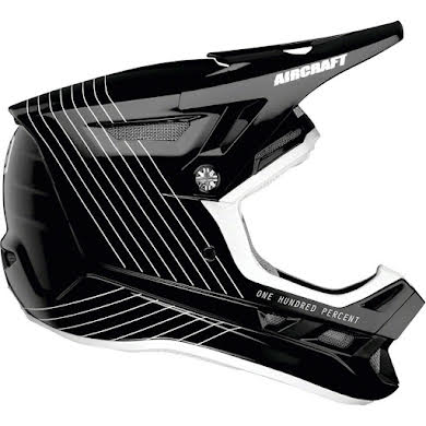 100% Aircraft Composite Full Face Helmet - Silo - Black