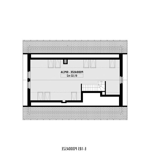 E-185 - Rzut poddasza do adaptacji