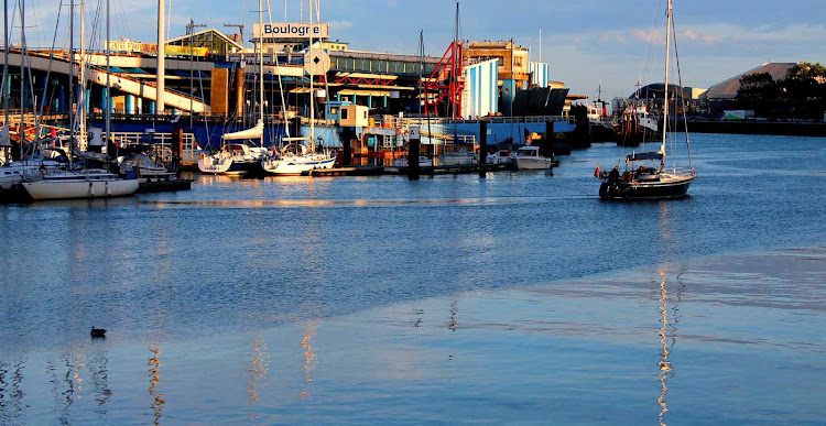 The waterfront of Boulogne Sur Mer is near Calais, in northern France. 