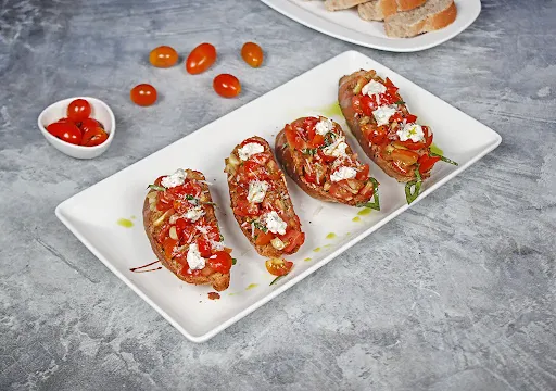 Vegan Cherry Tomato Bruschetta