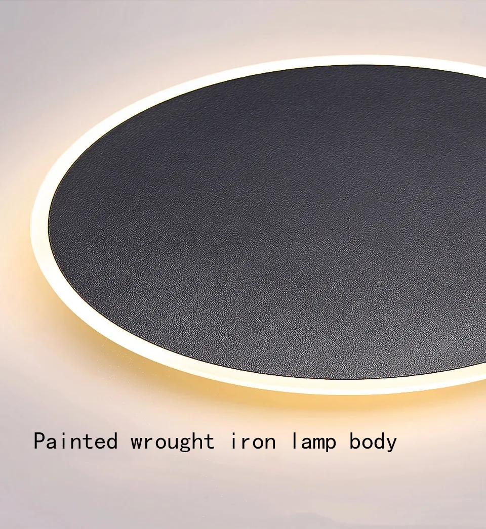 Title 10, Round LED Wall Lamp for Nordic Bedroom. Modern ...