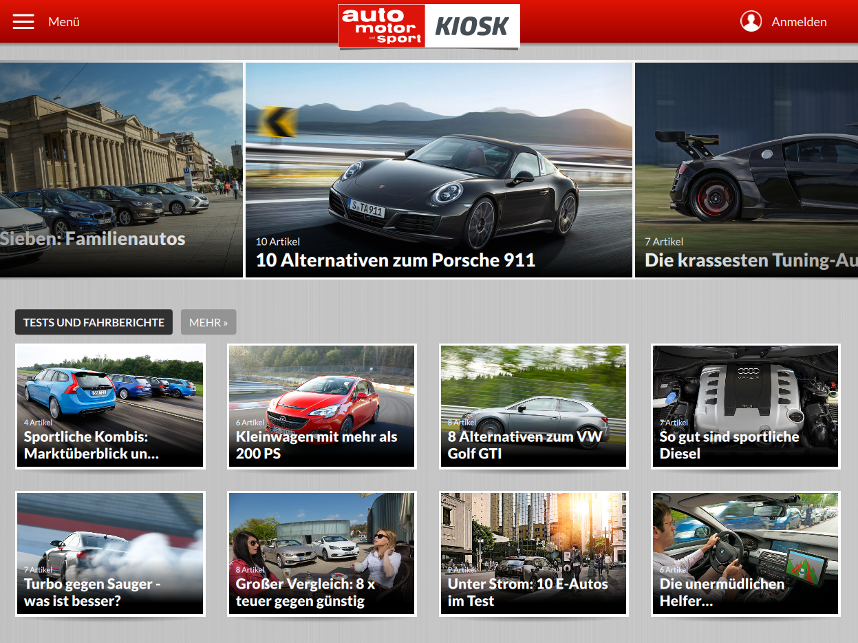 Android application auto motor und sport - Kiosk screenshort