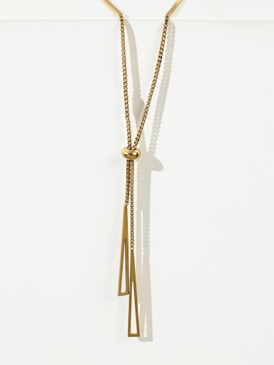 Title 1, Triangle Geometry Adjustable Pull-out Necklace,...