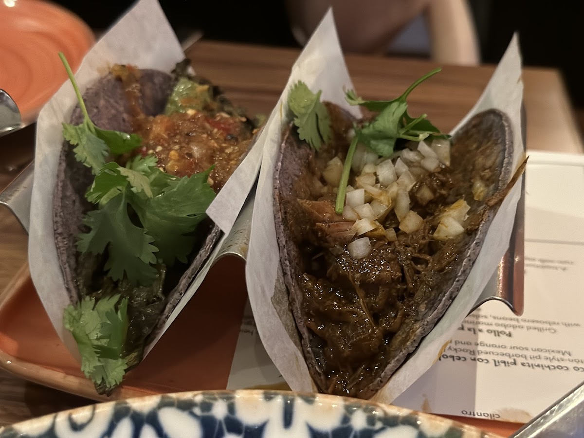 Beef and cactus paddle tacos