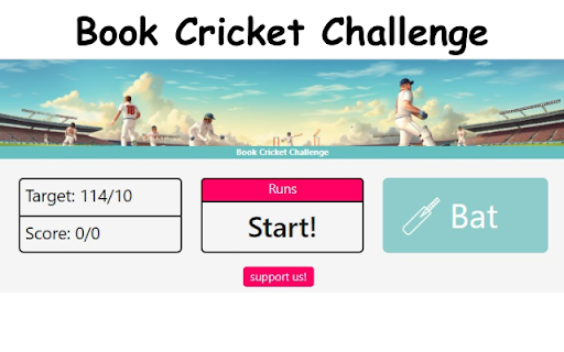 Book Cricket Challenge