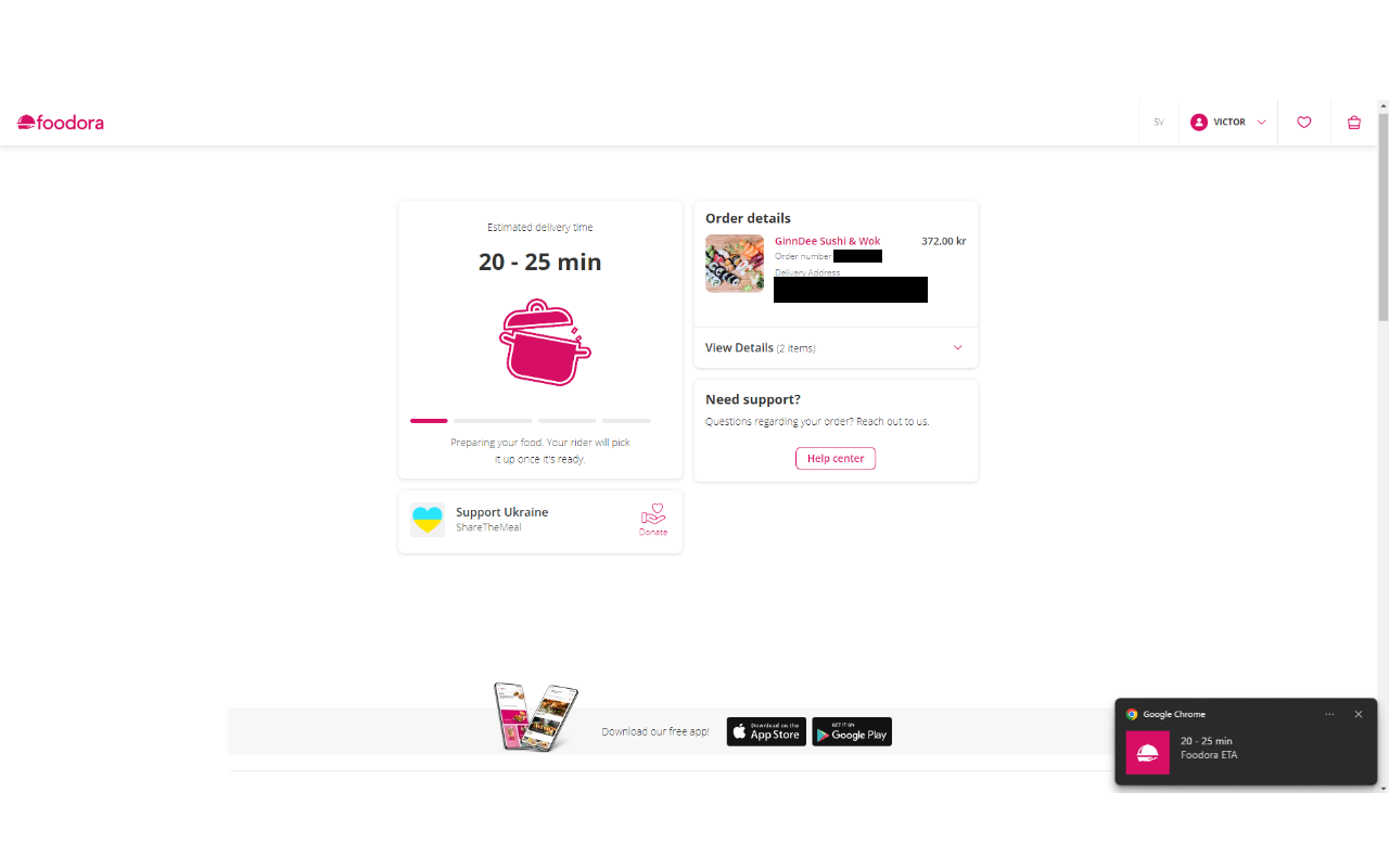 Foodora Notify Preview image 1