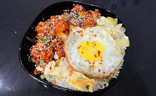 Sesame Chicken + Egg Fried Rice