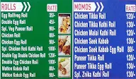 Zaika Khati Roll menu 1