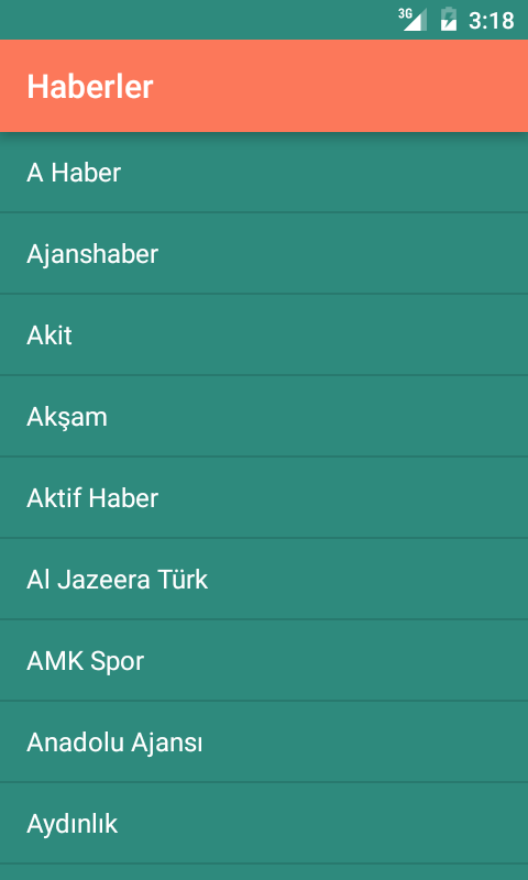 Android application Turkish News screenshort