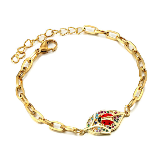 Title 7, Fashion Micro-set Zircon Ladybug Bracelet for W...
