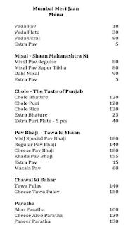 Mumbai Meri Jaan menu 1