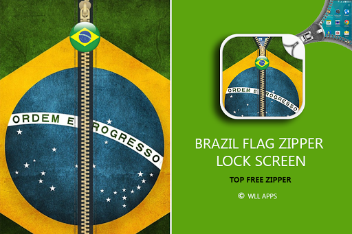 免費下載娛樂APP|Brazil Flag Zipper Lock Screen app開箱文|APP開箱王